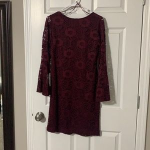 Lace maroon long sleeve dress. Never worn